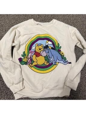 Disney Women's White and Cream Sweatshirt